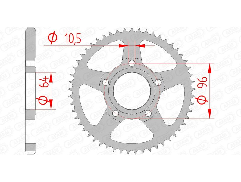 AFAM RR SPROC 428 STEEL ST 10203