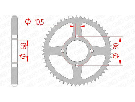 AFAM RR SPROC 428 STEEL ST 10205