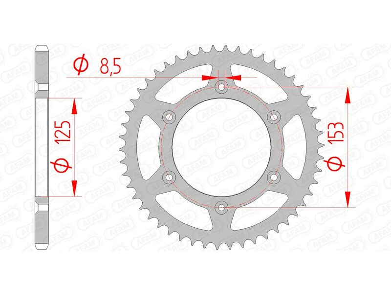 AFAM RR SPROC 520 STEEL SC 10212