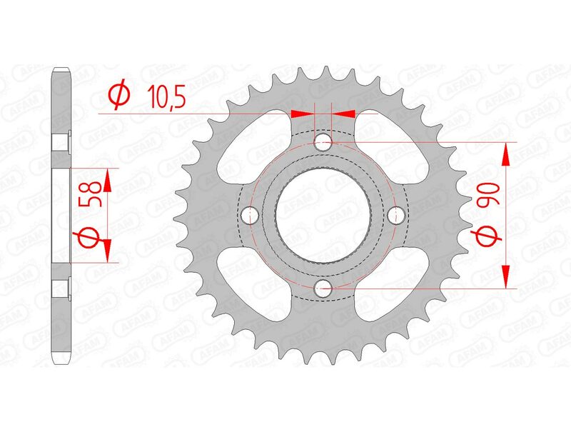 AFAM RR SPROC 520 STEEL ST 10214