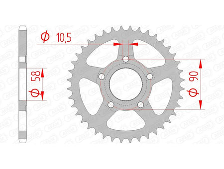 AFAM RR SPROC 520 STEEL ST 10215