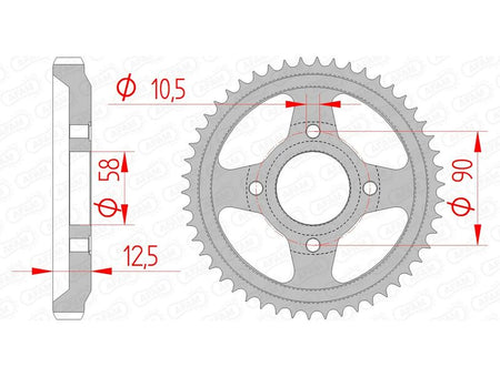 AFAM RR SPROC 428 STEEL ST 10216