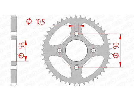 AFAM RR SPROC 428 STEEL ST 10223