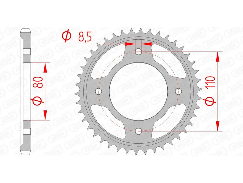 AFAM RR SPROC 428 STEEL ST 10235