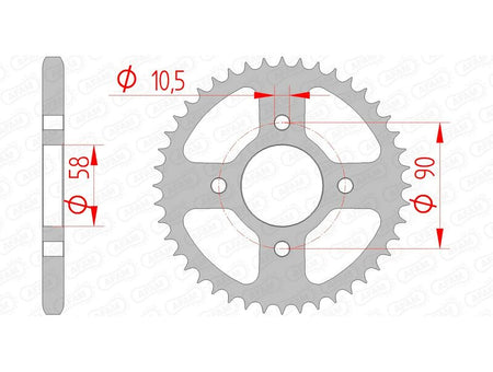 AFAM RR SPROC 428 STEEL ST 10236