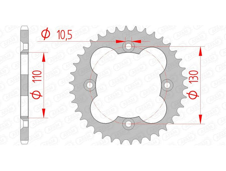 AFAM RR SPROC 520 STEEL ST 10318