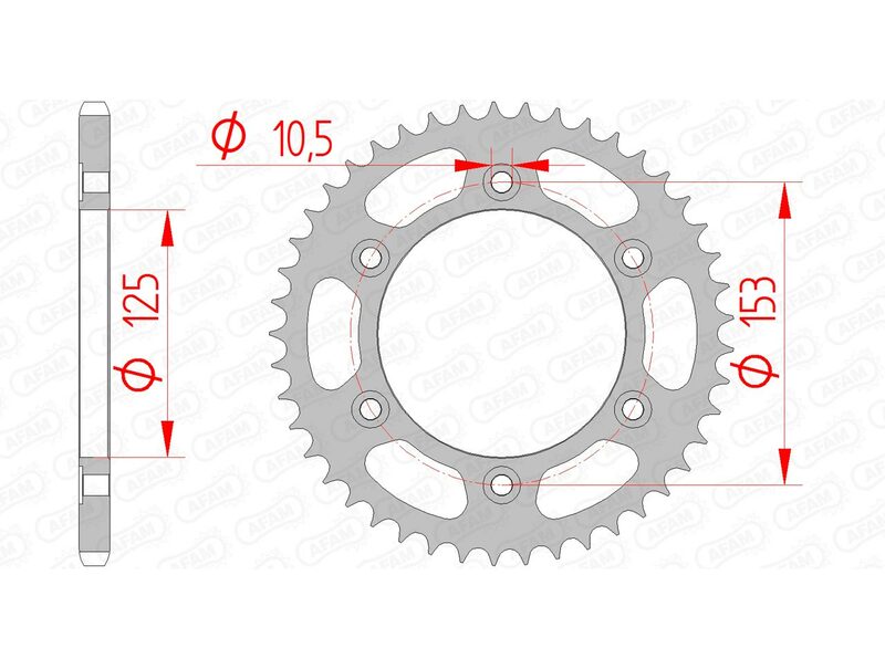 AFAM RR SPROC 520 STEEL ST 10320