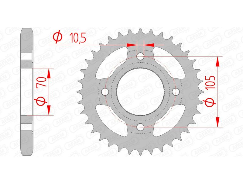 AFAM RR SPROC 530 STEEL ST 10401