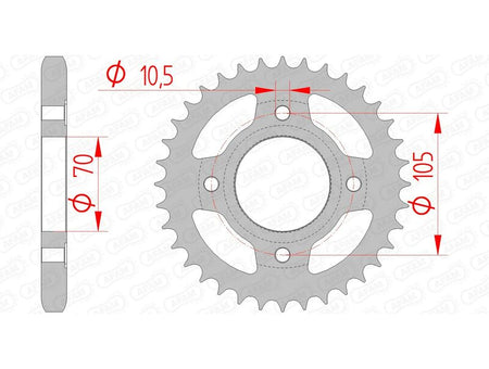 AFAM RR SPROC 530 STEEL ST 10401