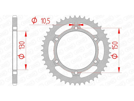 AFAM RR SPROC 520 STEEL ST 10501