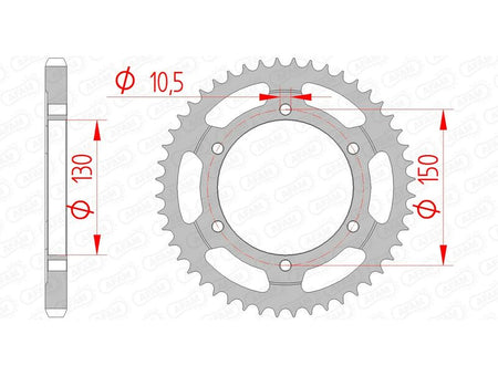 AFAM RR SPROC 525 STEEL ST 10502