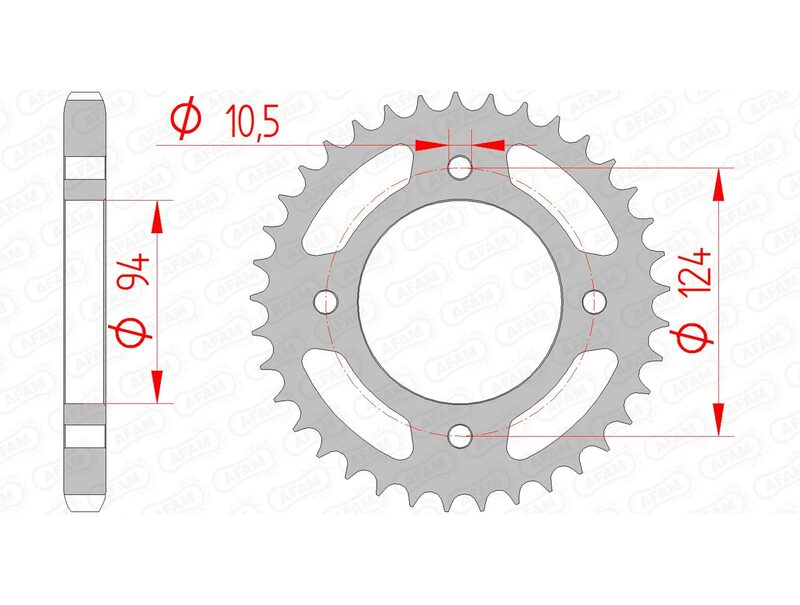 AFAM RR SPROC 530 STEEL ST 10505