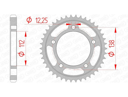 AFAM RR SPROC 530 STEEL ST 10508