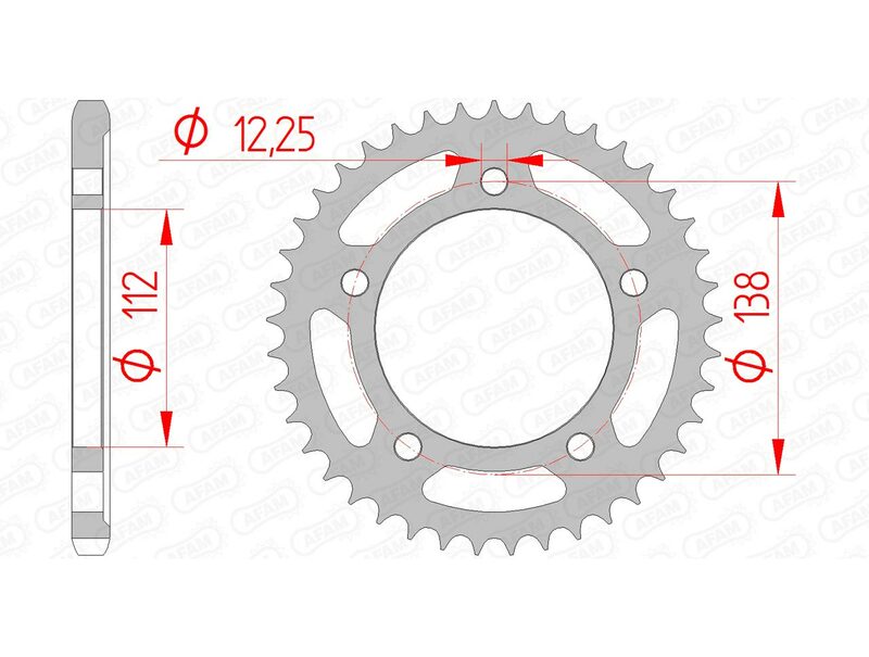 AFAM RR SPROC 525 STEEL ST 10517