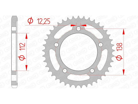 AFAM RR SPROC 525 STEEL ST 10517