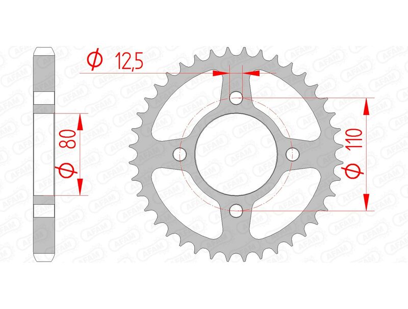 AFAM RR SPROC 530 STEEL ST 10603