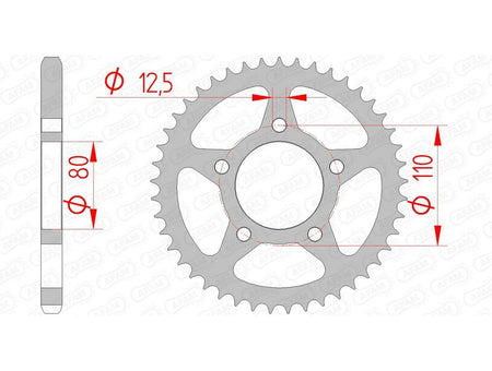 AFAM RR SPROC 525 STEEL ST 10608