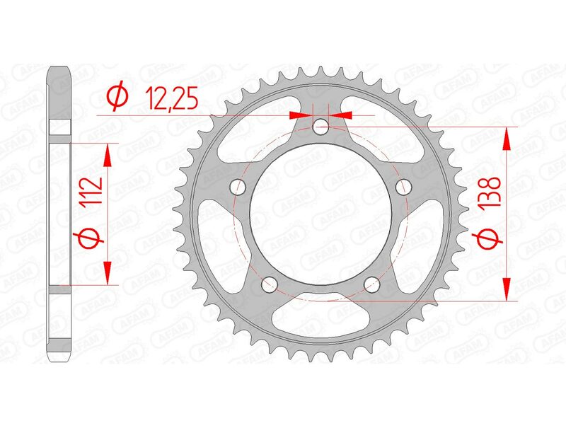 AFAM RR SPROC 525 STEEL ST 10613