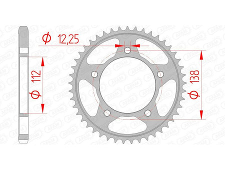 AFAM RR SPROC 525 STEEL ST 10613