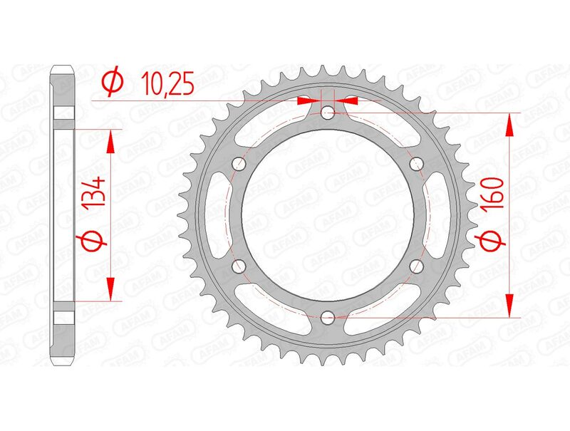 AFAM RR SPROC 525 STEEL ST 10617