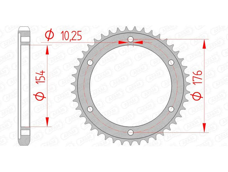AFAM RR SPROC 530 STEEL ST 10619