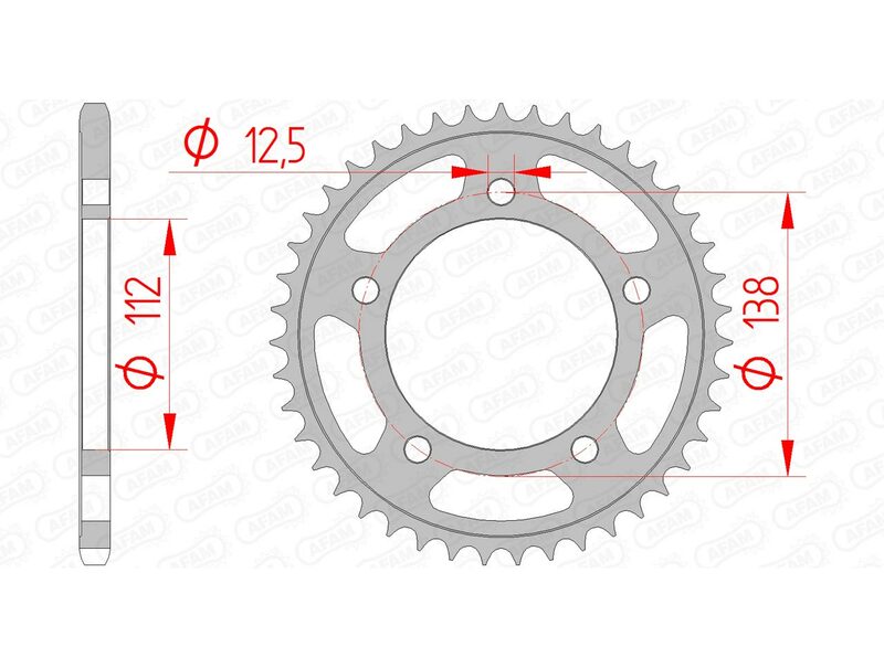 AFAM RR SPROC 520 STEEL ST 10627