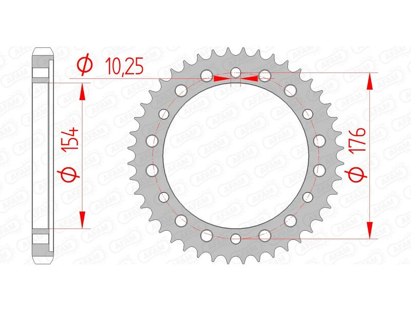AFAM RR SPROC 530 STEEL ST 10801