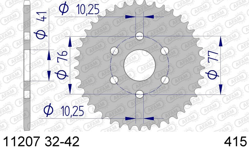 AFAM RR SPROC 415 ALU UL 11207