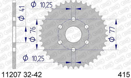 AFAM RR SPROC 415 ALU UL 11207
