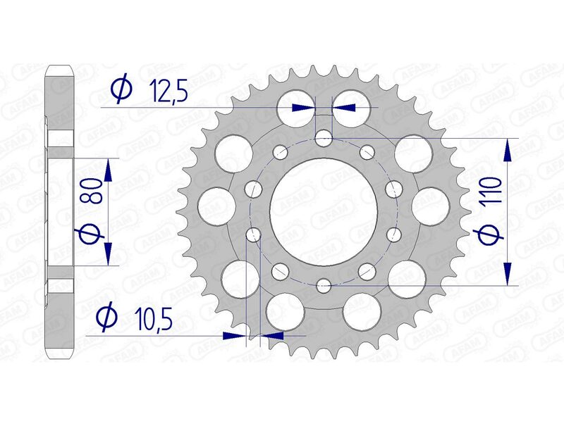 AFAM RR SPROC 530 ALU UL HA 11605
