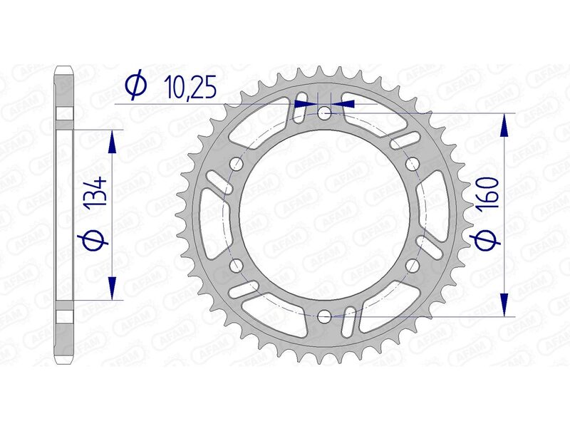 AFAM RR SPROC 520 ALU UL HA 11618