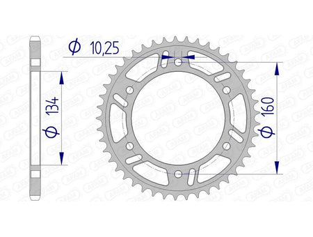 AFAM RR SPROC 520 ALU UL HA 11618