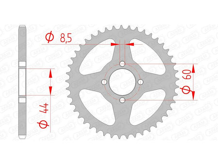 AFAM RR SPROC 420 STEEL ST 12100