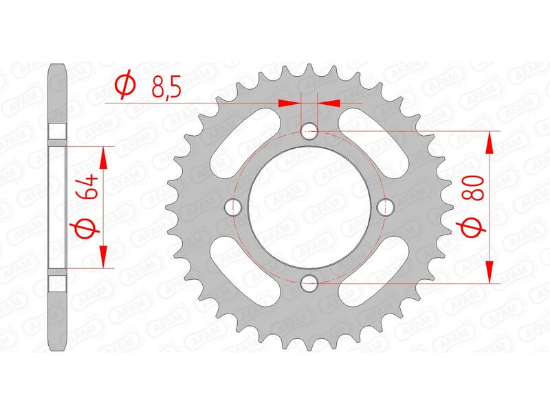 AFAM RR SPROC 420 STEEL ST 12101