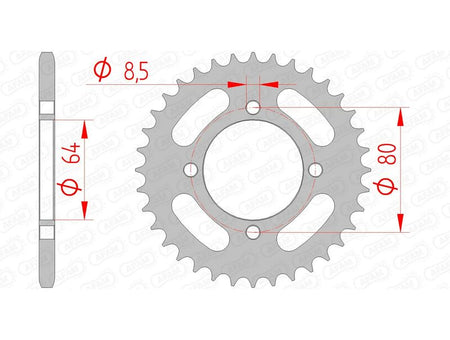 AFAM RR SPROC 420 STEEL ST 12101