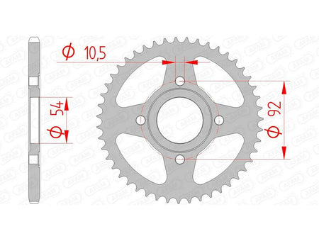 AFAM RR SPROC 420 STEEL ST 12112