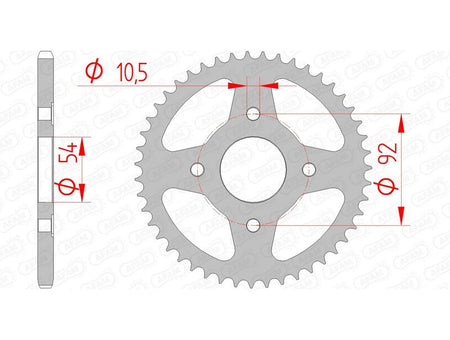 AFAM RR SPROC 420 STEEL ST 12113