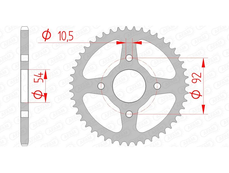 AFAM RR SPROC 420 STEEL ST 12115