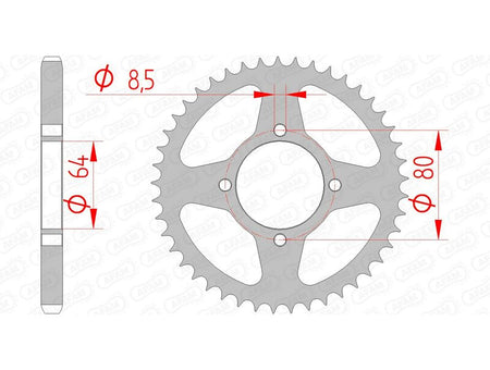 AFAM RR SPROC 428 STEEL ST 12200