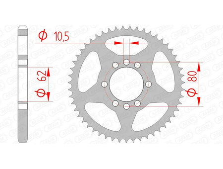 AFAM RR SPROC 428 STEEL ST 12204