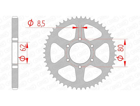 AFAM RR SPROC 428 STEEL ST 12208