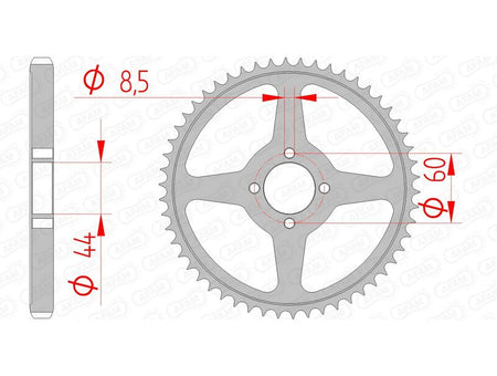 AFAM RR SPROC 428 STEEL ST 12222