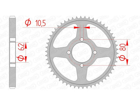 AFAM RR SPROC 428 STEEL ST 12224