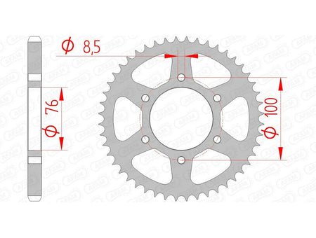 AFAM RR SPROC 428 STEEL ST 12227