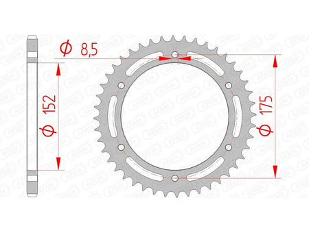 AFAM RR SPROC 520 STEEL ST 12301