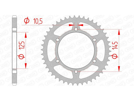AFAM RR SPROC 520 STEEL ST 12305