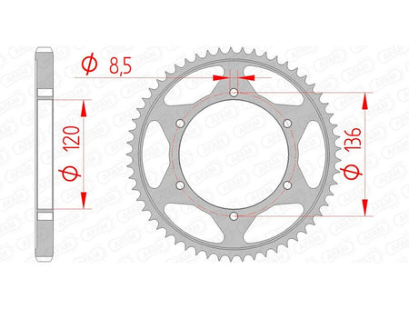 AFAM RR SPROC 428 STEEL ST 12313