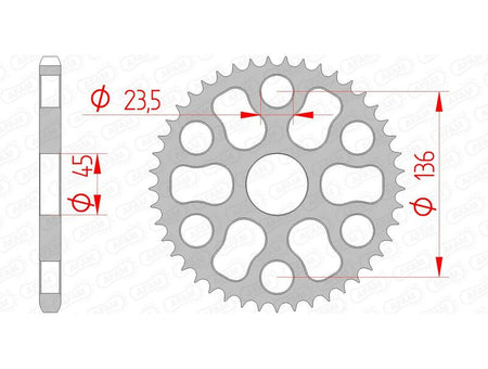 AFAM RR SPROC 428 STEEL ST 12325