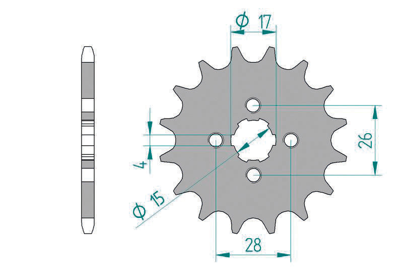 AFAM Front Sprocket Steel 420 Standard - 20104