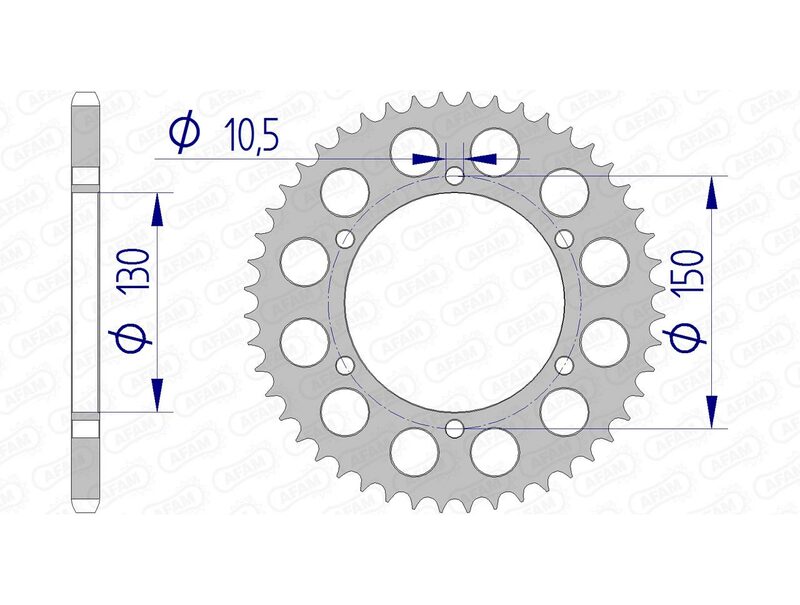 AFAM Rear Sprocket Aluminum 520 - 13604